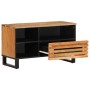 Mueble de TV madera maciza de acacia 80x34x46 cm de , Almacenamiento para CD y DVD - Ref: Foro24-377520, Precio: 106,24 €, De...