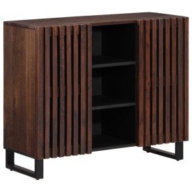 Solid mango wood sideboard in brown 90x34x75 cm by , Lockers and storage cabinets - Ref: Foro24-377576, Price: 174,99 €, Disc...