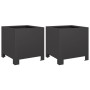 2 black steel planters 30x30x30 cm by , Pots and planters - Ref: Foro24-851186, Price: 70,13 €, Discount: %