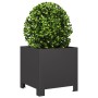 2 black steel planters 30x30x30 cm by , Pots and planters - Ref: Foro24-851186, Price: 70,13 €, Discount: %