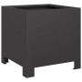 2 black steel planters 30x30x30 cm by , Pots and planters - Ref: Foro24-851186, Price: 70,13 €, Discount: %