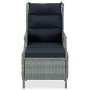 Garden recliner with footrest in light gray PE rattan by vidaXL, Garden chairs - Ref: Foro24-313304, Price: 325,97 €, Discoun...