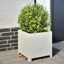 Blumenkästen 2 Stück aus weißem Stahl 40x40x40 cm von , Töpfe und Pflanzgefäße - Ref: Foro24-851202, Preis: 106,17 €, Rabatt: %