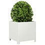 2 white steel planters 40x40x40 cm by , Pots and planters - Ref: Foro24-851202, Price: 106,17 €, Discount: %