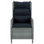 Garden recliner with footrest in light gray PE rattan by vidaXL, Garden chairs - Ref: Foro24-313304, Price: 325,97 €, Discoun...