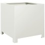 2 white steel planters 40x40x40 cm by , Pots and planters - Ref: Foro24-851202, Price: 106,17 €, Discount: %