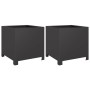 2 black steel planters 40x40x40 cm by , Pots and planters - Ref: Foro24-851200, Price: 101,85 €, Discount: %