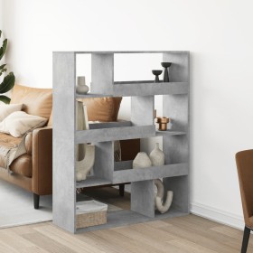 Engineered wood bookshelf in concrete gray, 100x33x125.5 cm by , Bookcases and shelves - Ref: Foro24-3309333, Price: 121,12 €...