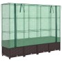 Raised bed with greenhouse cover in rattan look 160x40x138 cm by , Pots and planters - Ref: Foro24-4015802, Price: 103,94 €, ...