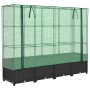 Raised bed with greenhouse cover in rattan look 160x40x138 cm by , Pots and planters - Ref: Foro24-4015816, Price: 103,85 €, ...