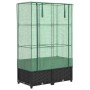 Raised bed with greenhouse cover in rattan look 80x40x138 cm by , Pots and planters - Ref: Foro24-4015814, Price: 66,17 €, Di...