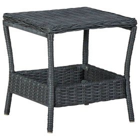 Dark gray synthetic rattan garden table 45x45x46.5 cm by vidaXL, Garden tables - Ref: Foro24-313306, Price: 43,44 €, Discount: %