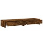 Monitor stand and smoked oak wood drawers 100x27x15 cm by , Computer bases and risers - Ref: Foro24-854674, Price: 50,99 €, D...