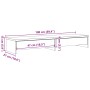 Monitor stand and smoked oak wood drawers 100x27x15 cm by , Computer bases and risers - Ref: Foro24-854674, Price: 50,99 €, D...