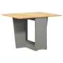 Folding butterfly dining table Crown solid wood gray by , Kitchen and dining tables - Ref: Foro24-4013437, Price: 206,66 €, D...