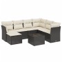 8-teiliges Gartensofa-Set mit schwarzen Polstern aus synthetischem Rattan. von , Gartensets - Ref: Foro24-3263222, Preis: 525...