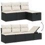 8-teiliges Gartensofa-Set mit schwarzen Polstern aus synthetischem Rattan. von , Gartensets - Ref: Foro24-3263222, Preis: 525...