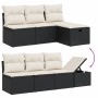 8-teiliges Gartensofa-Set mit schwarzen Polstern aus synthetischem Rattan. von , Gartensets - Ref: Foro24-3263532, Preis: 516...