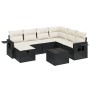 8-teiliges Gartensofa-Set mit schwarzen Polstern aus synthetischem Rattan. von , Gartensets - Ref: Foro24-3263842, Preis: 521...