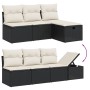 8-teiliges Gartensofa-Set mit schwarzen Polstern aus synthetischem Rattan. von , Gartensets - Ref: Foro24-3263842, Preis: 521...