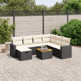 8-teiliges Gartensofa-Set mit schwarzen Polstern aus synthetischem Rattan. von , Gartensets - Ref: Foro24-3264850, Preis: 495...