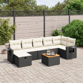 8-teiliges Gartensofa-Set mit schwarzen Polstern aus synthetischem Rattan. von , Gartensets - Ref: Foro24-3264955, Preis: 499...