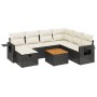 8-teiliges Gartensofa-Set mit schwarzen Polstern aus synthetischem Rattan. von , Gartensets - Ref: Foro24-3264962, Preis: 499...