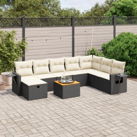 8-teiliges Gartensofa-Set mit schwarzen Polstern aus synthetischem Rattan. von , Gartensets - Ref: Foro24-3264983, Preis: 539...