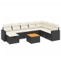 8-teiliges Gartensofa-Set mit schwarzen Polstern aus synthetischem Rattan. von , Gartensets - Ref: Foro24-3264871, Preis: 524...