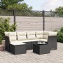 Garten-Essgruppe 7-teilig mit schwarzen Polstern aus synthetischem Rattan. von , Gartensets - Ref: Foro24-3263182, Preis: 447...