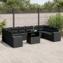 Gartensofagarnitur 11-teilig mit schwarzen Polstern aus synthetischem Rattan von , Gartensets - Ref: Foro24-3269405, Preis: 7...