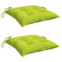 Garden chair cushions 2 pcs Oxford fabric green 40x40x7 cm by , Cushions for chairs and sofas - Ref: Foro24-314893, Price: 20...