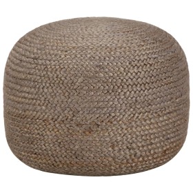 Light gray handmade pouf 45x30 cm jute by , Ottomans - Ref: Foro24-248081, Price: 69,99 €, Discount: %