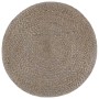 Handgefertigtes hellgraues Pouf aus Jute, 45x30 cm. von , Osmanen - Ref: Foro24-248081, Preis: 69,07 €, Rabatt: %