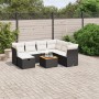 8-teiliges Gartensofa-Set mit schwarzen Polstern aus synthetischem Rattan. von , Gartensets - Ref: Foro24-3264738, Preis: 503...