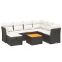 8-teiliges Gartensofa-Set mit schwarzen Polstern aus synthetischem Rattan. von , Gartensets - Ref: Foro24-3264738, Preis: 503...