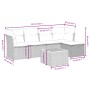 6-teiliges Gartensofa-Set und Kissen aus schwarzem Kunststoff-Rattan. von , Gartensets - Ref: Foro24-3264710, Preis: 356,72 €...