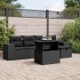 6-piece garden sofa set with black synthetic rattan cushions by , Garden sets - Ref: Foro24-3275285, Price: 467,47 €, Discoun...