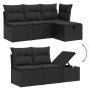 6-piece garden sofa set with black synthetic rattan cushions by , Garden sets - Ref: Foro24-3275285, Price: 458,47 €, Discoun...