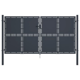 Anthracite grey steel garden gate 300x200 cm by , garden gates - Ref: Foro24-144528, Price: 678,99 €, Discount: %