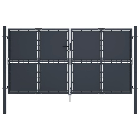 Anthracite grey steel garden gate 300x200 cm by , garden gates - Ref: Foro24-144528, Price: 678,25 €, Discount: %