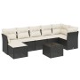 8-teiliges Gartensofa-Set mit schwarzen Polstern aus synthetischem Rattan. von , Gartensets - Ref: Foro24-3263202, Preis: 525...