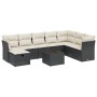 8-teiliges Gartensofa-Set mit schwarzen Polstern aus synthetischem Rattan. von , Gartensets - Ref: Foro24-3263282, Preis: 561...