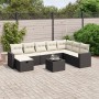 8-teiliges Gartensofa-Set mit schwarzen Polstern aus synthetischem Rattan. von , Gartensets - Ref: Foro24-3263592, Preis: 537...