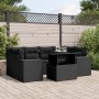 Gartensofagarnitur 7-teilig mit schwarzen Polstern aus synthetischem Rattan von , Gartensets - Ref: Foro24-3269015, Preis: 54...