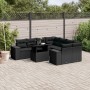 8-teiliges Gartensofa-Set mit schwarzen Polstern aus synthetischem Rattan. von , Gartensets - Ref: Foro24-3269055, Preis: 682...