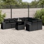 Gartensofa-Set, 10-teilig, mit schwarzen Kissen und synthetischem Rattan. von , Gartensets - Ref: Foro24-3269385, Preis: 732,...