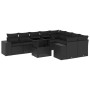 Set de sofás de jardín 10 pzas cojines ratán sintético negro de , Conjuntos de jardín - Ref: Foro24-3269385, Precio: 723,19 €...