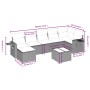 8-teiliges Gartensofa-Set mit schwarzen Polstern aus synthetischem Rattan. von , Gartensets - Ref: Foro24-3263822, Preis: 536...