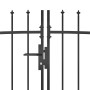 Garden fence gate with spear top 5x2 m black by , garden gates - Ref: Foro24-146324, Price: 448,99 €, Discount: %